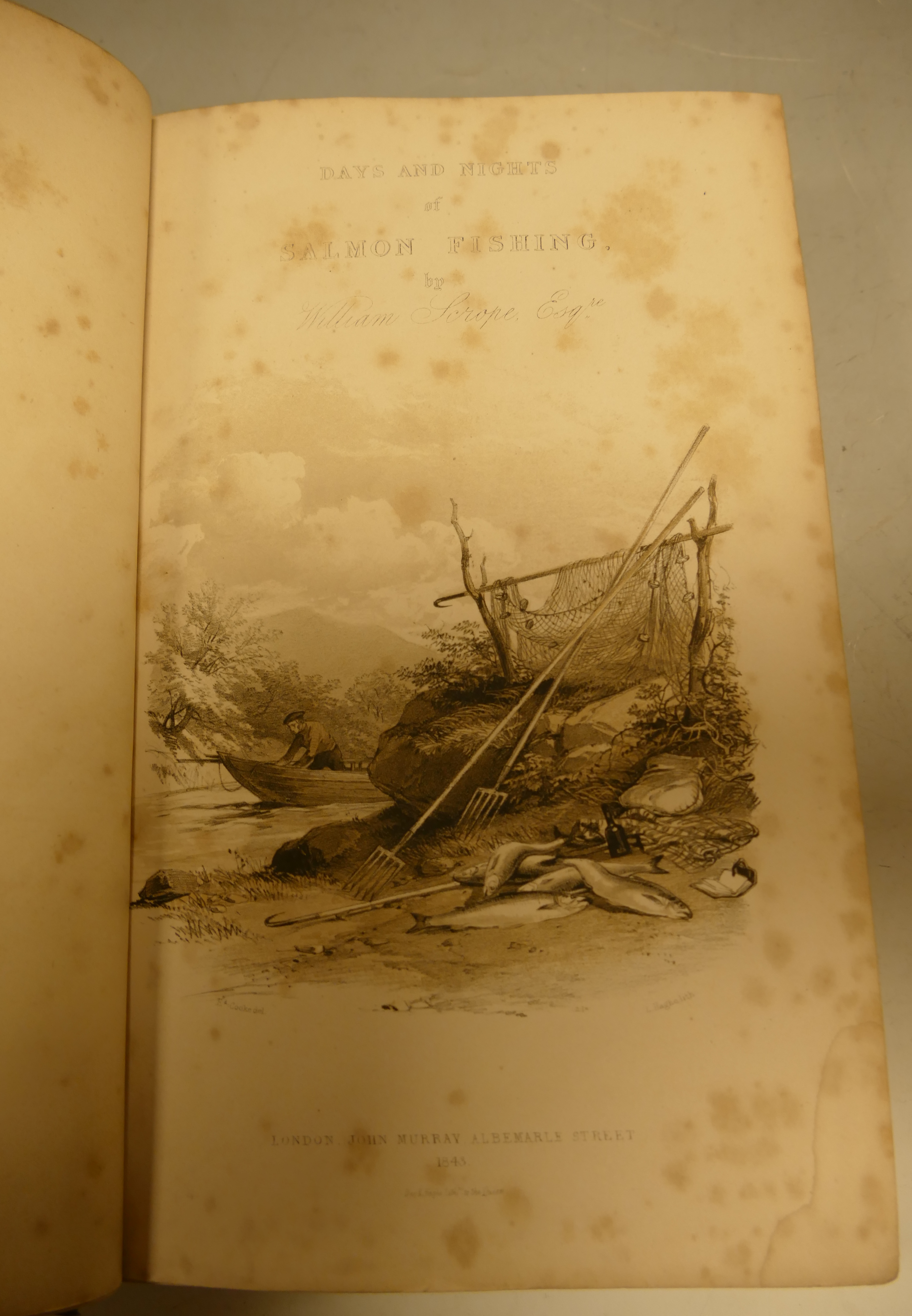 SCROPE, William, Days and Nights of Salmon Fishing in the Tweed, London 1848, - Image 3 of 4