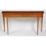 A satinwood and ebony strung hall table, in the early 19th century style,