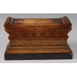 A 19th century Grand Tour model of the sarcophagus of Lucius Cornelius Scipio Barbatus,