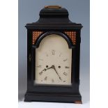 A George III ebony cased bracket clock,
