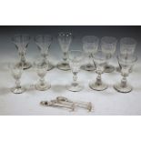 A set of four 19th century drinking glasses,