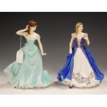 A Royal Doulton figurine 'Louisa', HN4969; together with a Coalport figurine 'With this Ring', No.