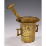 A 19th century bronze pestle & mortar