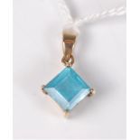 A 9ct mounted topaz pendant, approx.