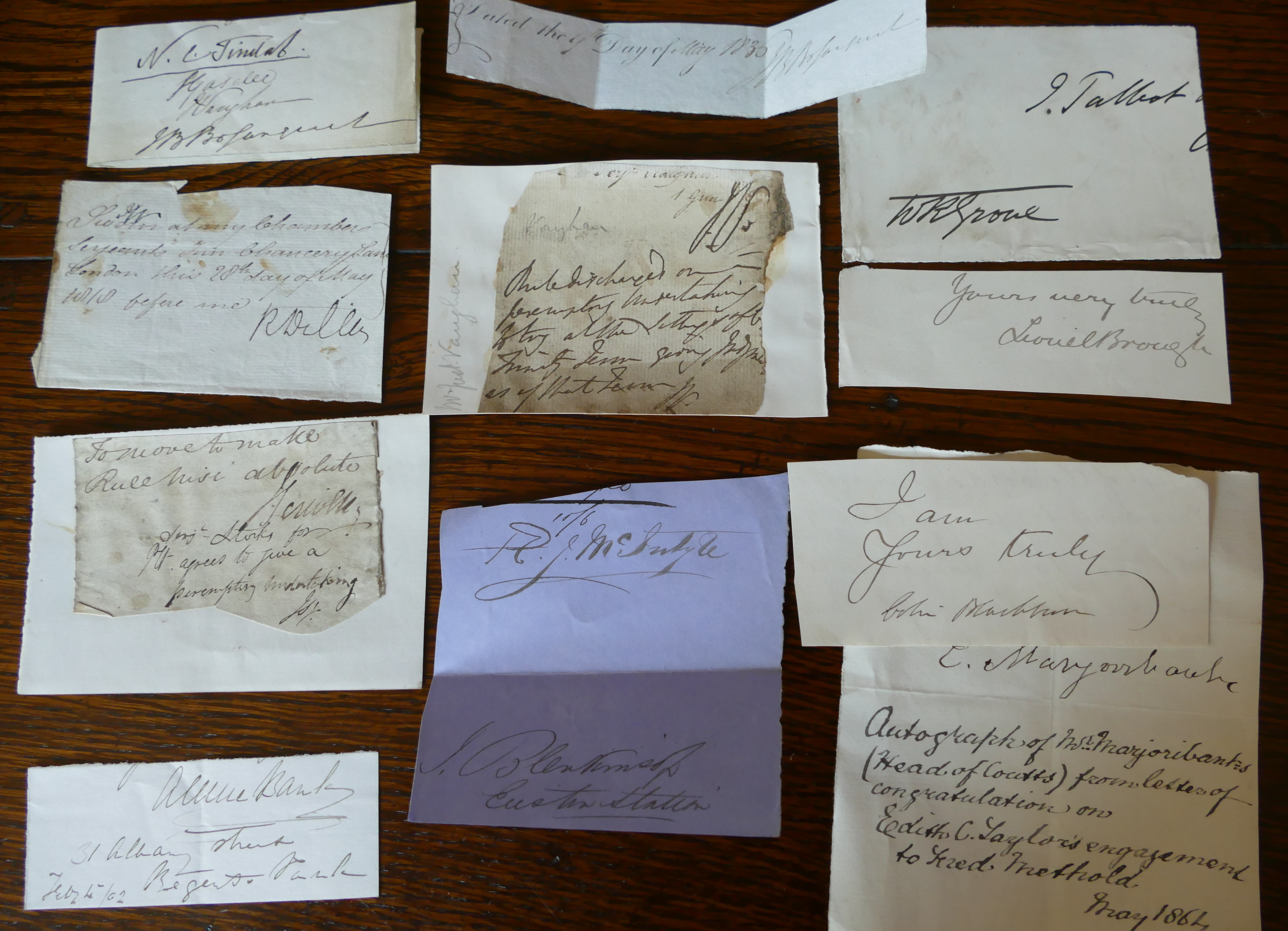 Collection of 18 letters and notes made by Frederick Methold, - Bild 2 aus 4