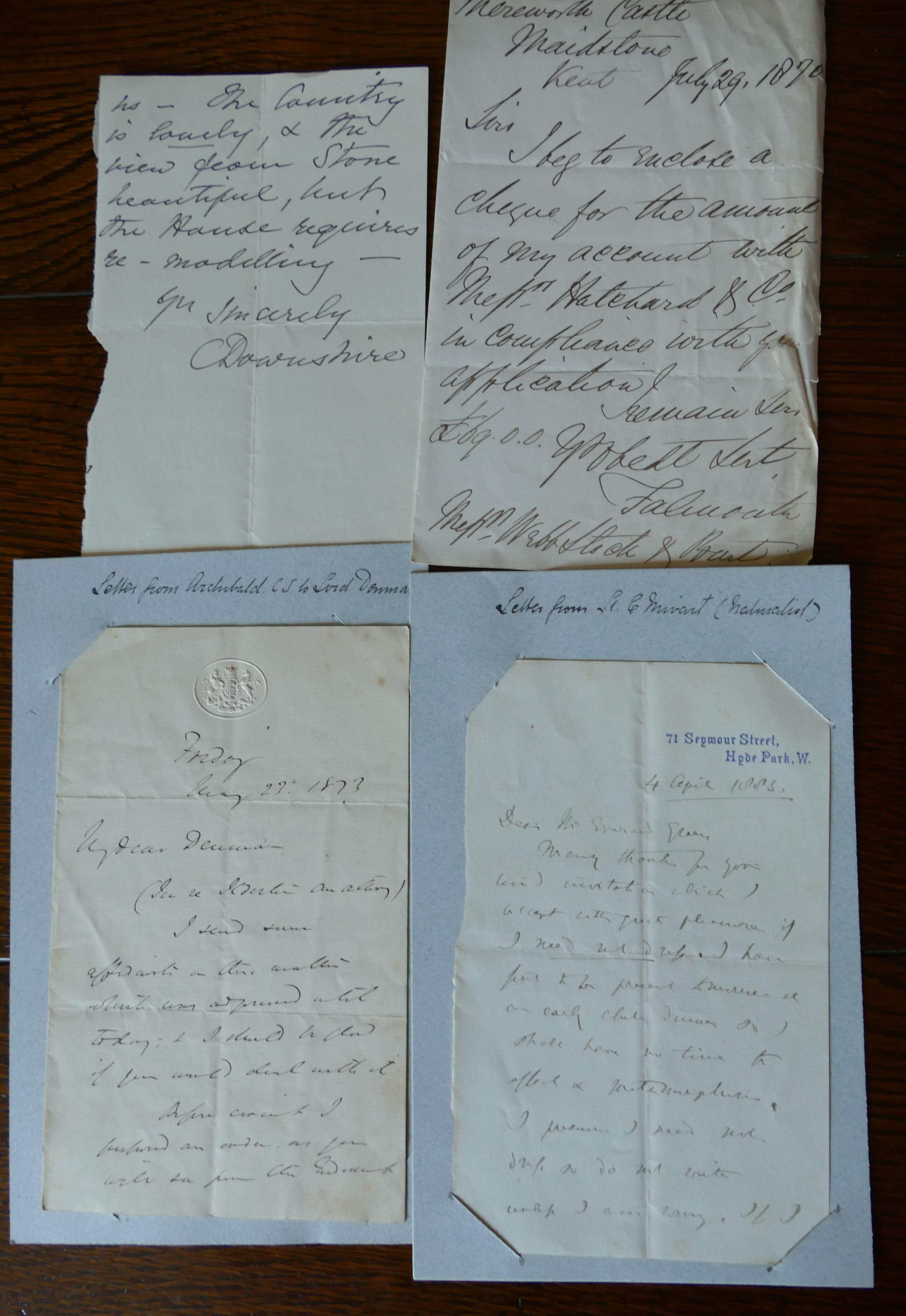 Collection of 18 letters and notes made by Frederick Methold, - Bild 3 aus 4