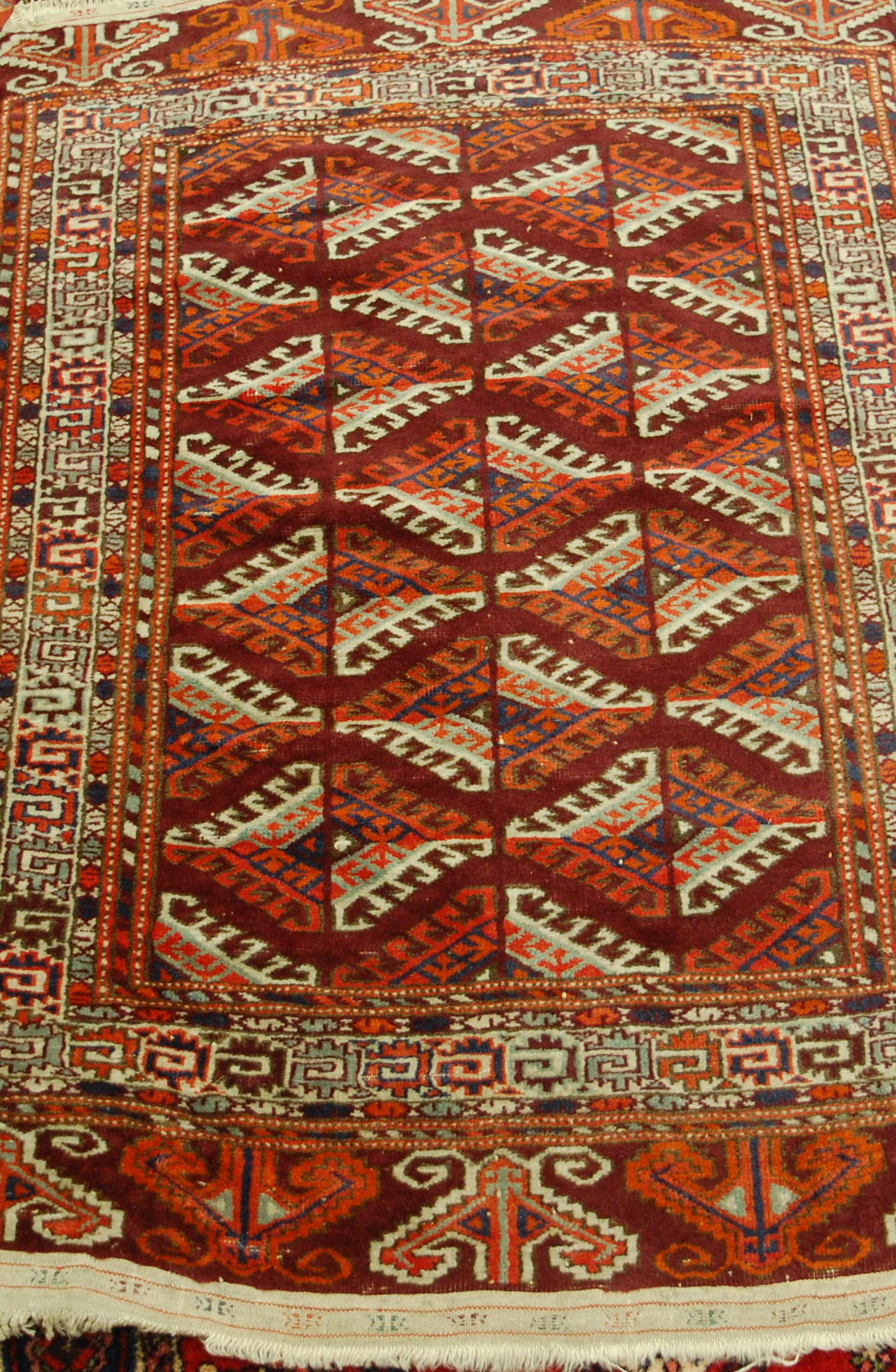 A Persian woollen Yomut rug,