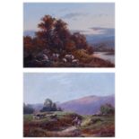 Walter Williams (1835-1906) - Pair; On the Wye and Near Beddgelert, oils on canvas,