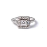 An Art Deco diamond ring,