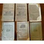 Vox Stellarum of a Loyal Almanac, 14 almanacs 1814 to 1845 with paper wraps,