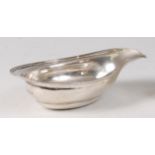 A George III silver pap-boat, of oval form, with reeded edge, 2.