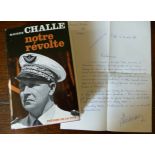 CHALLE, Maurice, Notre Revolt, Paris 1968, 1st edition in dustwrapper,