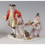 A 19th century Meissen porcelain figure group,
