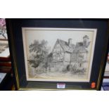 Five various Victorian pencil sketches,