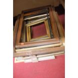 A quantity of principally wooden picture frames,