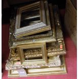 A quantity of giltwood and gesso picture frames, various sizes,