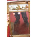 A circa 1900 giltwood pier glass, h.