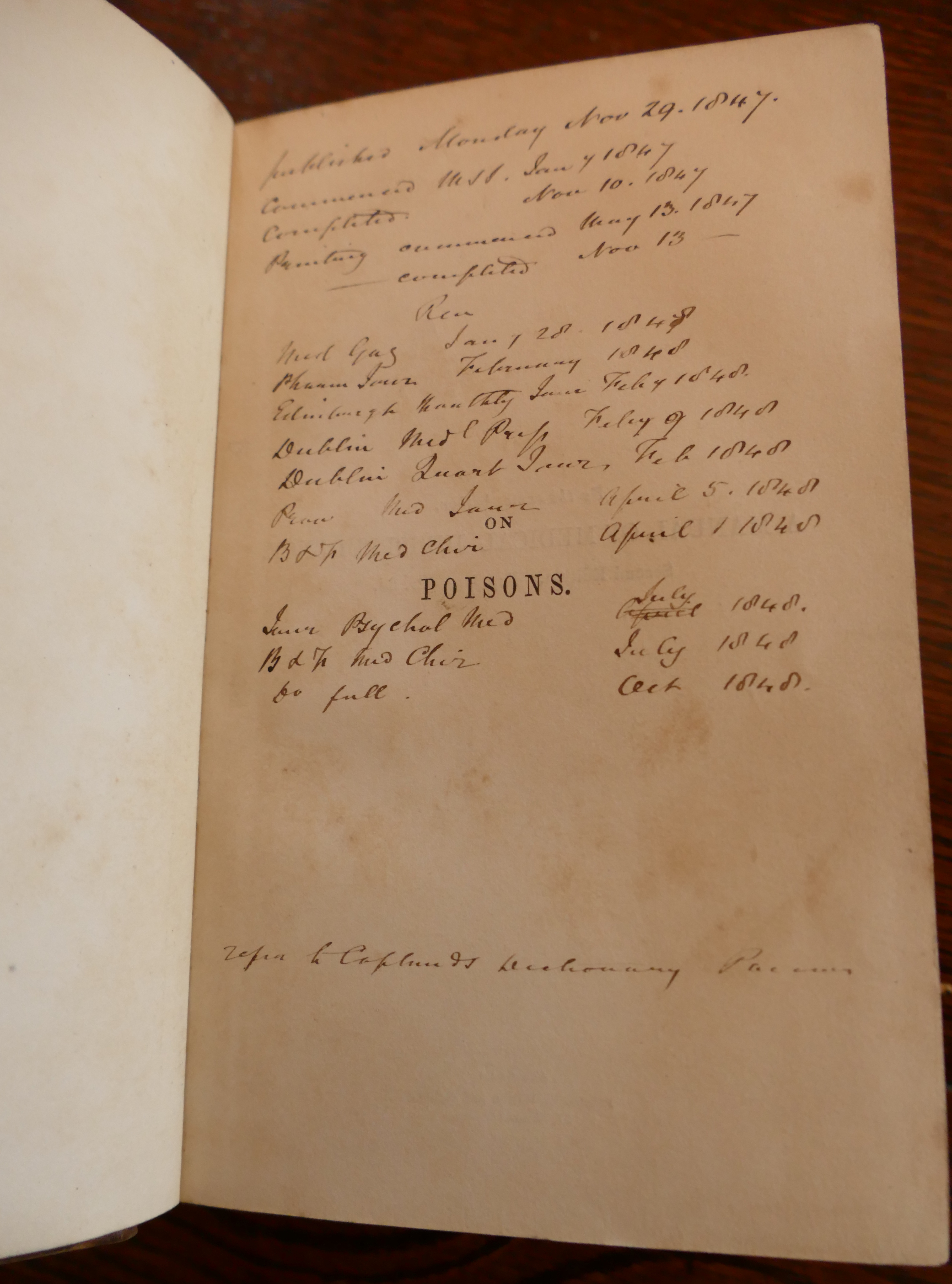 TAYLOR, Alfred S, On Poisons in Relation to Medical Jurisprudence, London 1848, first edition, - Image 3 of 4