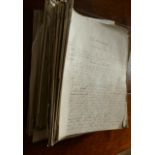 Box; large quantity of Taylor's manuscript writing on aspects of medical jurisprudence,