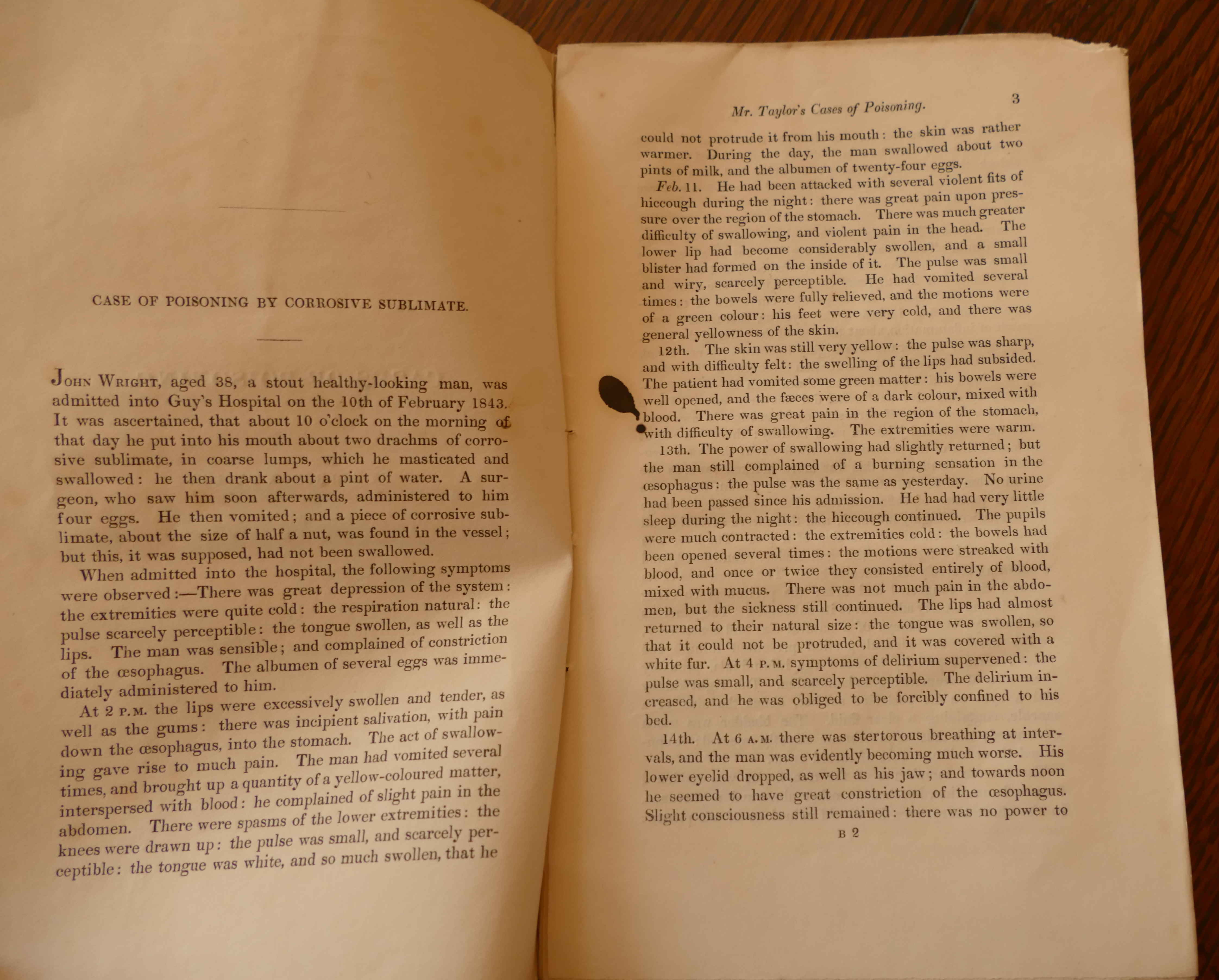 TAYLOR, Alfred S., Cases of Poisoning, n.d.