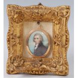 Late 18th century English school - Half-length portrait of C B Codrington of Dodington Esq,