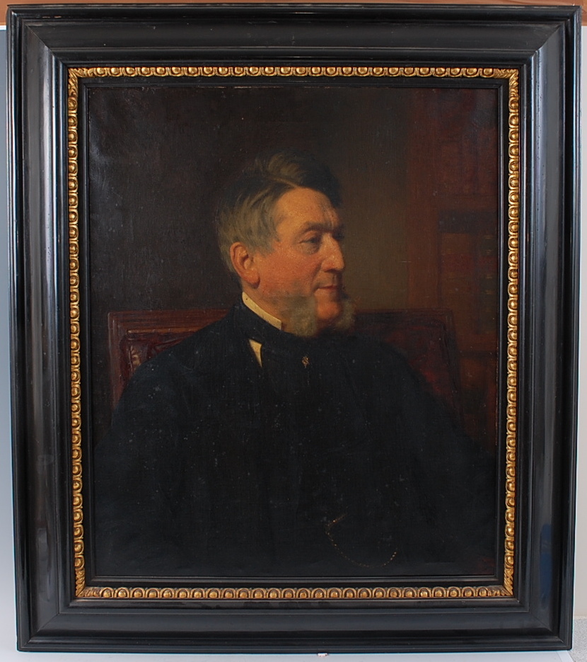 Stephen Pearce (1819-1904) - Half-length portrait of Alfred Swaine Taylor wearing black jacket and - Image 2 of 6