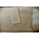 A folder of Alfred Swaine Taylor's loose manuscript notes,