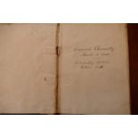 Mss notebook, approx 15 x 21cm, 46 numbered pages used, with additional notes on versos,