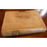 Mss vellum bound indexed notebook, 13.5 x 20.