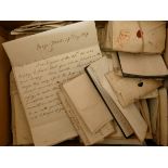 An archive box containing a large quantity of letters to Alfred Swaine Taylor,