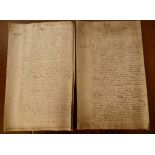 Alfred Swaine Taylor, manuscript notes on travels in Europe in 1828, two parts on large paper,