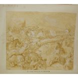 Titians Battle of Cadore - 5 unframed prints published by Cowells Press of Ipswich