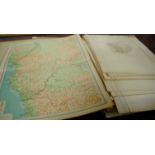 A folio of assorted engravings, largely being maps, 18th and 19th century,