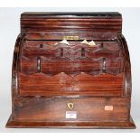 An early 20th century rosewood table-top stationery cabinet,