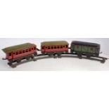 A Karl Bub green with black and red lining clockwork 0-4-0 locomotive,
