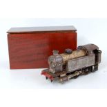 An 0 gauge live steam 0-4-0 locomotive, spirit fired example with later restoration,