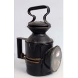 An LNER sliding knob 3 aspect handlamp with matching reservoir and burner in unrestored condition