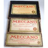 Three Meccano early 1920's outfits 1A,