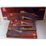 Nine Piko G scale points, all as used, including one curved GBWR large,