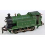 A Marklin green clockwork LNER 0-6-0 tank locomotive, with TM1020 to rear of bunker,