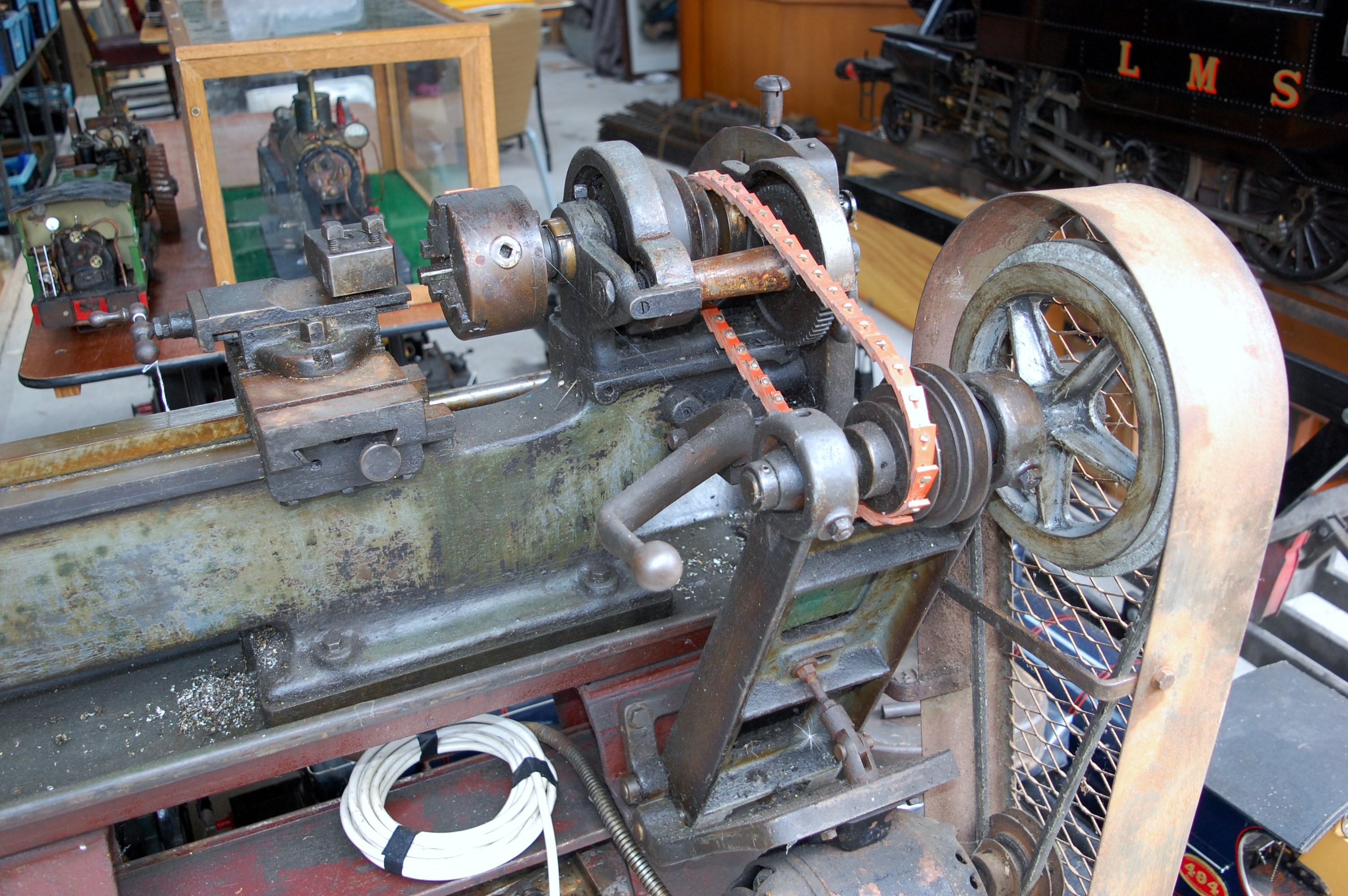 Myford Reg No 53975 circa 1940's workshop lathe with 3-4 chuck fitted, - Image 3 of 3