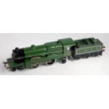 A Hornby 0 gauge 20 volt electric Flying Scotsman locomotive and tender,