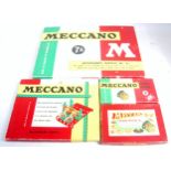 Meccano circa 1960 outfits Nos 7A, mechanisms and 2 x gears 'B'.