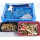 Two trays assorted meccano parts,