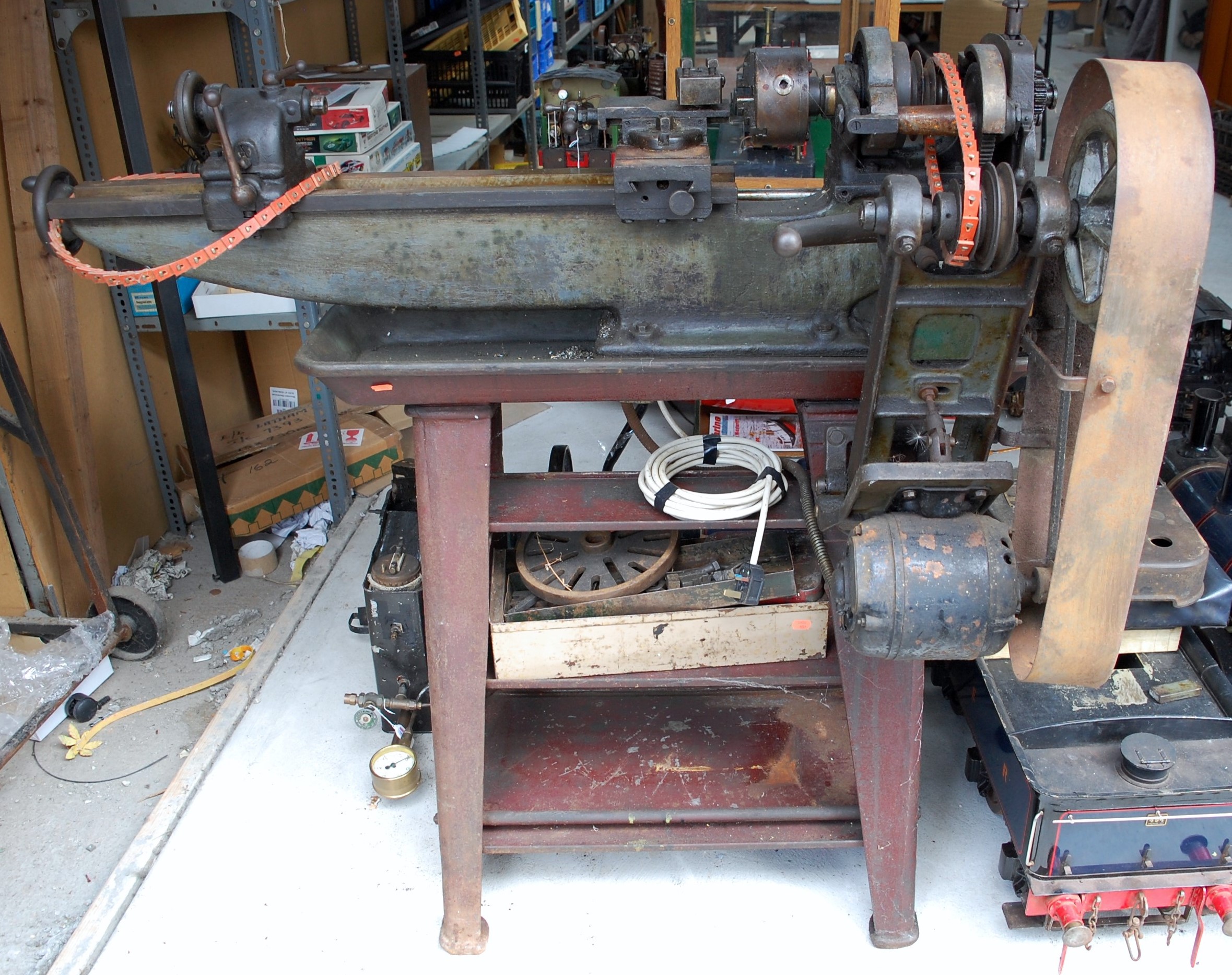 Myford Reg No 53975 circa 1940's workshop lathe with 3-4 chuck fitted, - Image 2 of 3