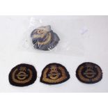 7 London Transport cloth senior staff cap badges,