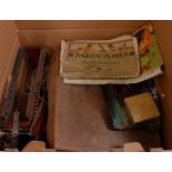 A large quantity of mixed vintage Meccano to include red and green and base metal components,