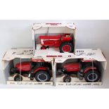 Three various ERTL large scale pressed steel 1/16 scale model tractors to include a Case Maxxum