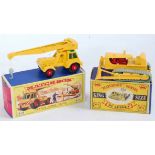 A Matchbox king size boxed construction diecast group to include No.