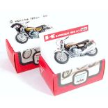A Polistil 1/10 scale boxed motorcycle group to include a Kawasaki 900 and a Yamaha 750,